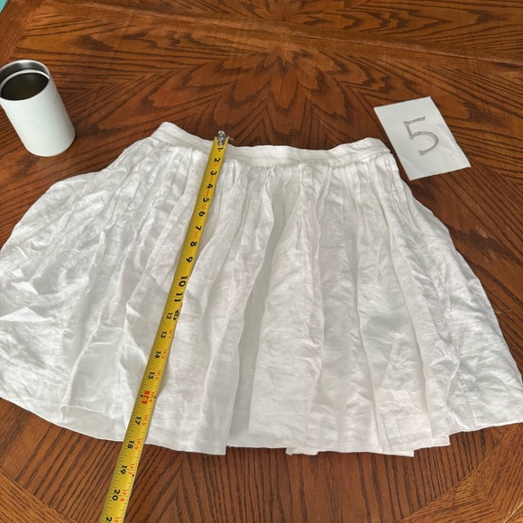 J.CREW Fits Size 4 Pleated Full Skirt Lined 100% Linen Cozycore Minimalist - Picture 5 of 9
